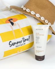 Skeyndor Sun Expertise Summer Time Set - Ochranná tělová emulze SPF50 200 ml + Ochranná emulze na obličej SPF50 50 ml Dárková sada