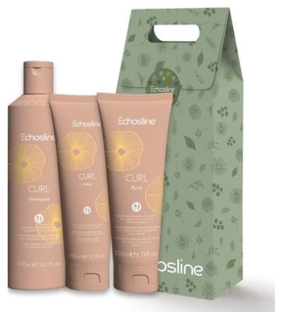 Echosline Seliar Curl Vánoční Set - Šampon 300 ml + maska 300 ml + fluid 200 ml Dárková sada