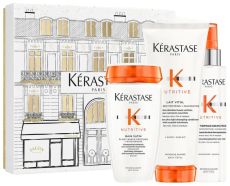 Kérastase Nutritive Light Vánoční Set - Šampon Bain Satin 250 ml + péče 250 ml + termoochranná péče 150 ml Dárková sada