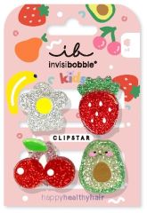 Invisibobble CLIPSTAR KIDS Frutti Fun - Sponka do vlasů 4 ks