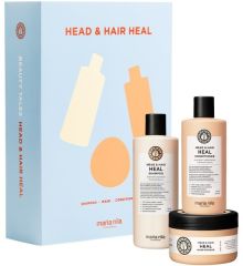 Maria Nila Head and Hair Heal Holiday Box - Šampon 350 ml + kondicionér 300 ml + maska 250 ml Dárková sada