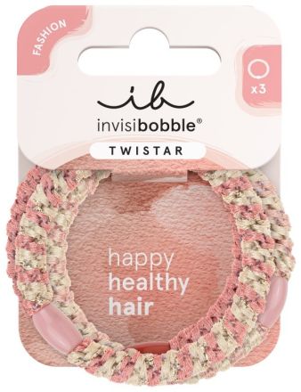 Invisibobble TWISTAR Blush Braids - Gumička do vlasů 3 ks