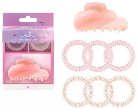 Invisibobble CloudPop Set - gumička do vlasů 6 x + skřipec 1 x Dárková sada