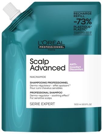 L´oréal Professionnel Serie Expert Scalp Advaced Dermo Regulator Shampoo - Zklidňujcí šampon pro citlivou vlasovou pokožku 500 ml Náhradní náplň