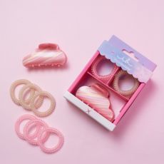 Invisibobble CloudPop Set - gumička do vlasů 6 x + skřipec 1 x Dárková sada