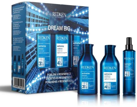 Redken Extreme Vánoční Set - Šampon pro poškozené vlasy 300ml + Kondicioner pro poškozené vlasy 300ml + bezoplachová kúra 250 mlml Dárková sada