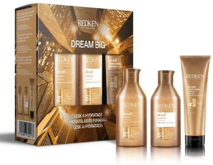 Redken All Soft Vánoční sada - šampon 300 ml + kondicionér 300 ml + maska 250 ml Dárková sada