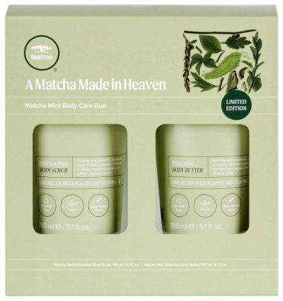 Paul Mitchell Tea Tree Matcha Made in Heaven Sada - Tělový peeling 150 ml + tělový krém 150 ml Dárková sada