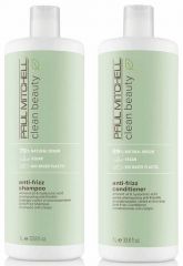 Paul Mitchell Clean Beauty Smooth Sada - Šampon 1000 ml + kondicionér 1000 ml Dárková sada