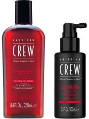 American Crew Anti-hair Loss Set - Šampon proti padání vlasů 250 ml + Bezoplachová péče proti padání vlasů 100 ml Dárková sada