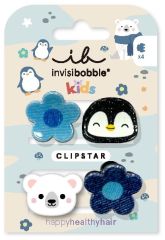 Invisibobble CLIPSTAR KIDS Polar World - Skřipec do vlasů 4 ks