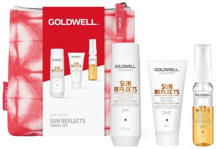 Goldwell Dualsenses Sun Reflects Travel Set - Sluneční šampon 100 ml + maska 50 ml + sluneční sprej 30 ml Dárková sada