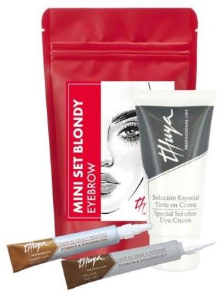 Thuya Professional Line Mini Set na obočí Blond - Barva na řasy světle hnědá 14 ml + barva na vlasy béžovo šedá 14 ml + kysličník v krému 50 ml Dárková sada