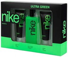 Nike Ultra Green Men Set - EDT 100 ml + sprchový gel 75 ml + balzám po holení 75 ml Dárková sada