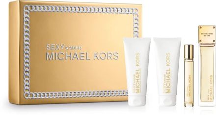 Michael Kors Sexy Amber Set - EDP 100 ml + EDP 10 ml + sprchový gel 100 ml + tělové mléko 100 ml Dárková sada