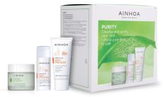 Ainhoa Purity Travel Set - Seboregulační krém 50 ml + Čistící tonic pro mastnou pleť 30 ml + Čistící gel pro mastnou pleť 50 ml Dárková sada