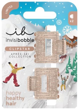 Invisibobble Clipstar S Apres Ski Shimmer - Skřipec do vlasů 2 ks