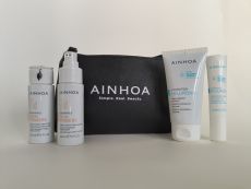 Ainhoa Hi-Luronic Travel Set - Hydratační emulze 50 ml + hydratační koncentrát 50 ml + čistící mléko 50 ml + tonikum 50 ml Dárková sada