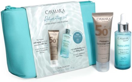 Casmara Rehydrating Summer Set - Hydratační sérum 50 ml + Pleťový gel-krém SPF50+ 50 ml Dárková sada