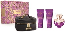 Versace Dylan Purple Set - EDP 100 ml + tělové mléko 100 ml + sprchový gel 100 ml + kosmetický kufřík Dárková sada