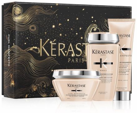 Kérastase Curl Manifesto Vánoční sada - Šampon 250 ml + maska 200 ml + bezoplachová péče 150 ml Dárková sada