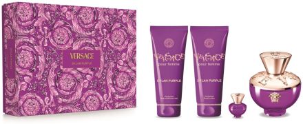 Versace Dylan Purple Set - EDP 100 ml + EDP 5ml + sprchový gel 100 ml + tělový gel 100 ml Dárková sada