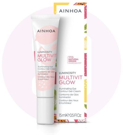 Ainhoa Multivit Glow Iluminating Eye Gel-cream - Oční gel-krém s lehkou texturou pro rozjasnění pleti očního okolí 15 ml