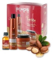 Echosline Seliar Argan Ritual Kit - Maska na vlasy 500 ml + Šampon 350 ml + Fluid na vlasy 30 ml Dárková sada