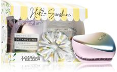 Tangle Teezer Hello Sunshine Set - Kompaktní kartáč na vlasy Růžový + gumička do vlasů Sprunchie Bílá Dárková sada